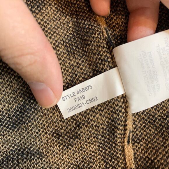 J Crew Cardigan Womens XS Extra Small Cheetah Wool Blend Open Front Sweater - Picture 9 of 13